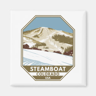 Steamboot Ski Area Winter Colorado Magneet