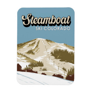 Steamboot Ski Area Winter Colorado Magneet