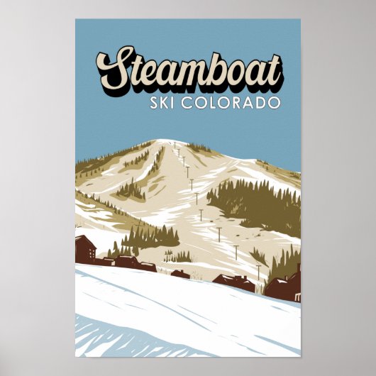Steamboot Ski Area Winter Colorado  Poster (Voorkant)