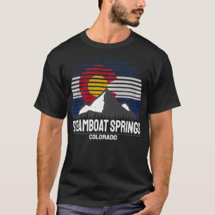 Steamboot Springs Colorado Colorado Vlag T-shirt