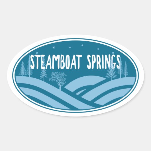 Steamboot Springs Colorado Ovale Sticker (Voorkant)