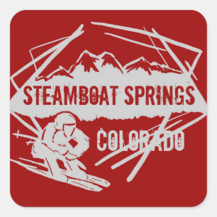 Steamboot Springs Colorado Red stickers