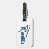 Steamboot Springs Colorado Skier Bagagelabel (Voorkant verticaal)
