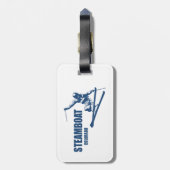 Steamboot Springs Colorado Skier Bagagelabel (Achterkant verticaal)