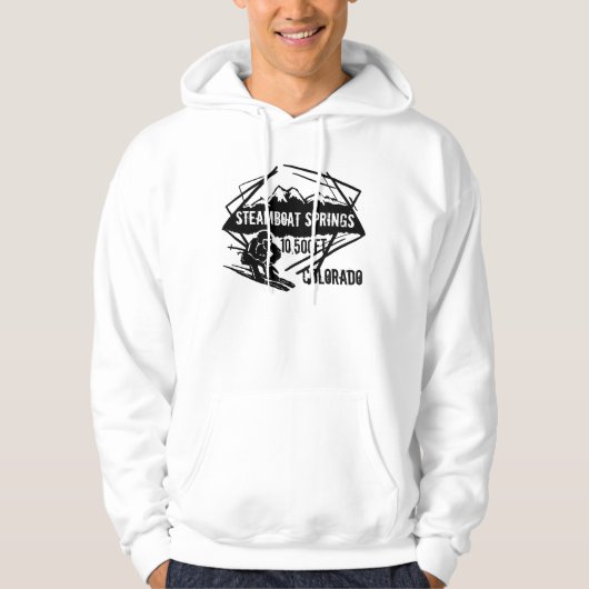 Steamboot Springs Colorado skiphodie Hoodie (Voorkant)