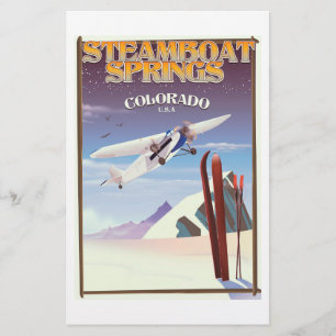 Steamboot Springs colorado vintage-poster Briefpapier
