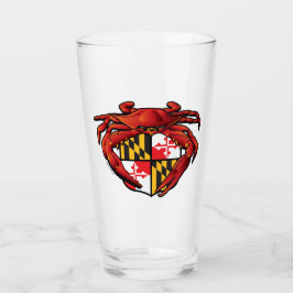 Steamed Blue Crab Maryland Crest Glas