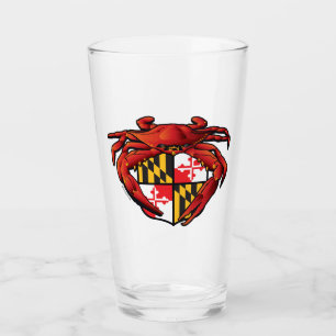 Steamed Blue Crab Maryland Crest Glas