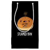 Steamed Bun Funny Food Pun Dark BG Klein Cadeauzakje (Voorkant)