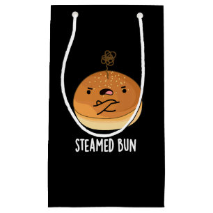 Steamed Bun Funny Food Pun Dark BG Klein Cadeauzakje