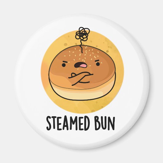Steamed Bun Funny Food Pun Magneet (Voorkant)