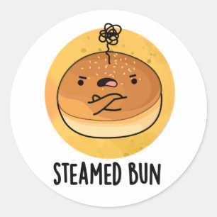 Steamed Bun Funny Food Pun Ronde Sticker
