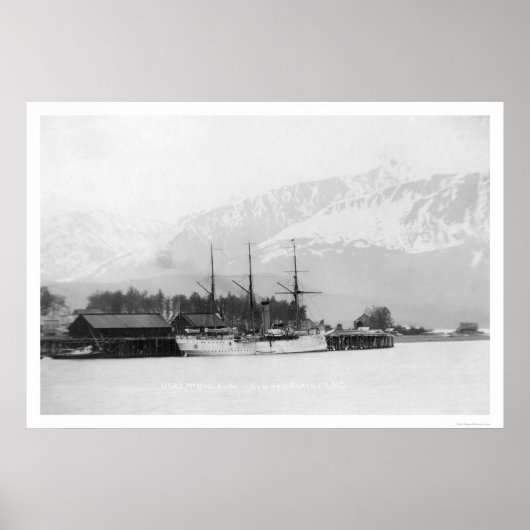Steamer Docked in Seward, Alaska 1916 Poster (Voorkant)