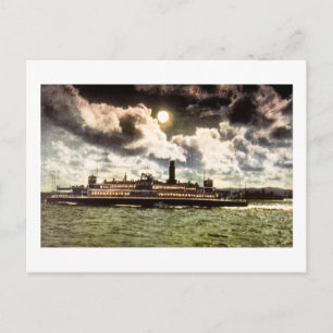 Steamer in de baai van San Francisco Briefkaart