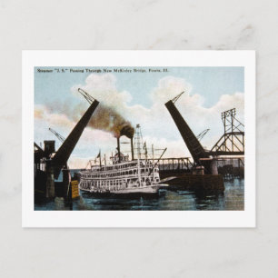 Steamer J.S., Peoria, Illinois Briefkaart