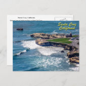 Steamer Lane-Père Noël Cruz, Californie Carte post (Devant / Derrière)