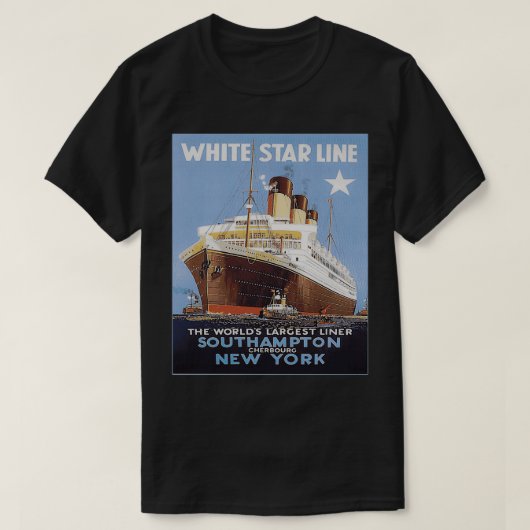 Steamer Ship  Ocean Liner Retro Sailing T-shirt (Design voorkant)
