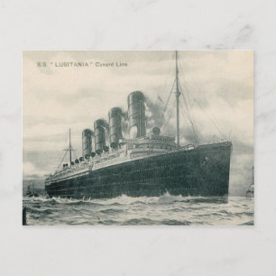 Steamer SS Lusitania Briefkaart