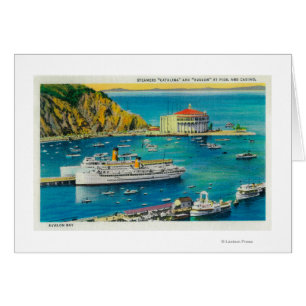 Steamers Catalina en Avalon bij Pier en Casino