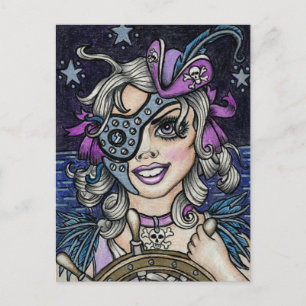 Steamface #10 Steampunk Pirate Briefkaart