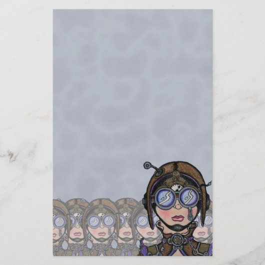 Steamface #1 Steampunk Stationery Briefpapier (Voorkant)