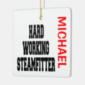 Steamfitter, hard werkend keramisch ornament (Links)