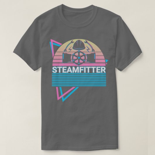 Steamfitter Steam Fitter Retro T-shirt (Design voorkant)