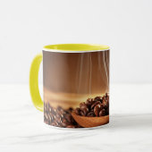 Steaming Coffee Beans Sticker for Mug Lovers (Devant gauche)
