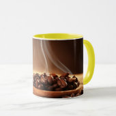 Steaming Coffee Beans Sticker for Mug Lovers (Devant droit)