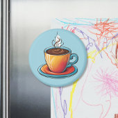 Steaming Coffee Cup Magnet