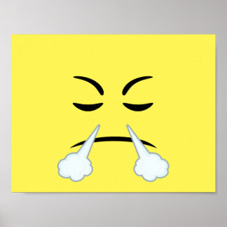 Steaming Emoji Poster