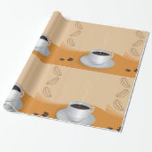 Steaming Hot Coffee Cadeaupapier (Uitgerold)