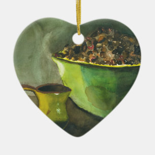 Steaming Morning Cup Koffee Bowl-koffiebonen Keramisch Ornament