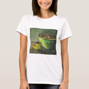Steaming Morning Cup Koffee Bowl-koffiebonen T-shirt