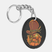 Steampumpkin Victoriaans Halloween Collectie Sleutelhanger (Voorkant Links)