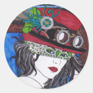 Steampunk 09 Ronde Sticker