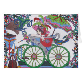 Steampunk 14 Vrouw in Rood, Zilver, Blauwe Bathtub