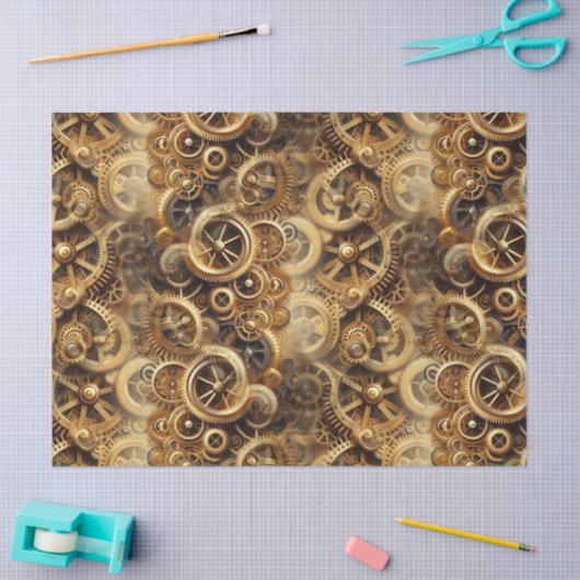 Steampunk 27A1 Weefseldocument Tissuepapier (Craft)