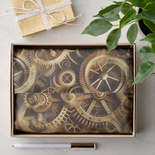 Steampunk 27A1 Weefseldocument Tissuepapier (Geschenk)