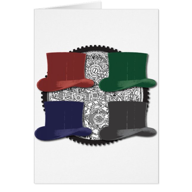 steampunk 4 gekleurde petten (Voorkant)