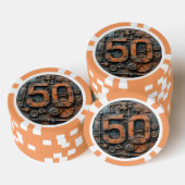 Steampunk $50 Poker Chip: Arcane Machina Poker Chips (Opstapeling)