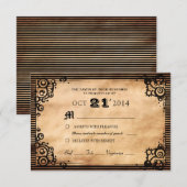 Steampunk  Aangepaste RSVP bekijken Kaartje (Voorkant / Achterkant)