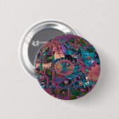 Steampunk, abstract ronde button 5,7 cm (Voorkant /achterkant)