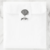 Steampunk Aerialist & Ballon Ronde Sticker (Tas)