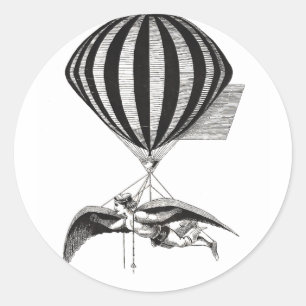Steampunk Aerialist & Ballon Ronde Sticker