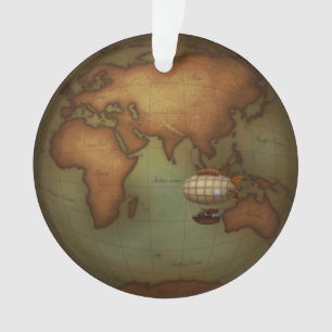 Steampunk Air Travel Carte néo-victorienne de l'Es