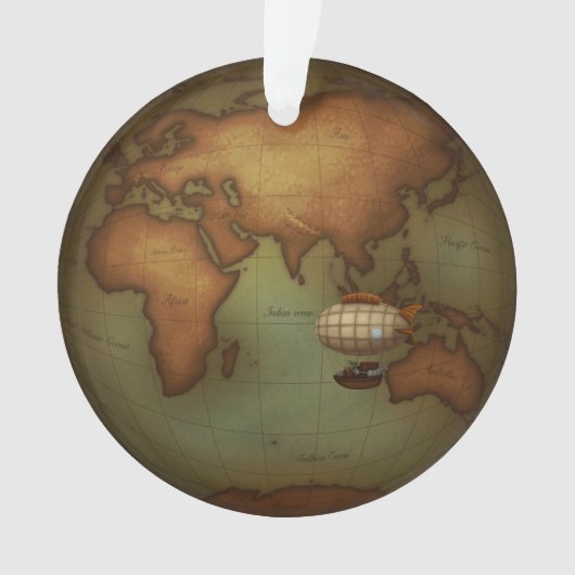 Steampunk Air Travel Carte néo-victorienne de l'Es (devant)