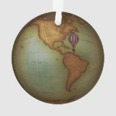 Steampunk Air Travel Neo-Victoriaans Map van het W Ornament (achterkant)