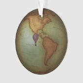 Steampunk Air Travel Neo-Victoriaans Map van het W Ornament (voorkant)