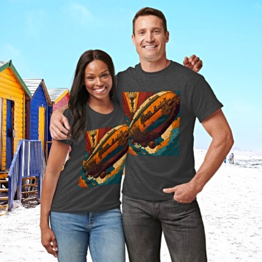 Steampunk Airship Adventure T-shirt
